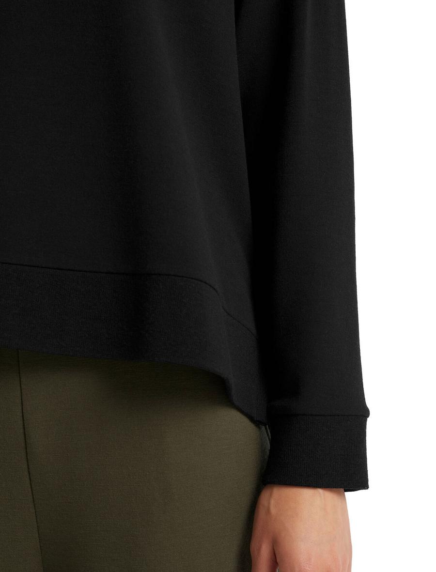 Women's Icebreaker RealFleece™ Merino Dalston Sweatshirt Long Sleeve Black | CA 1311TCEV